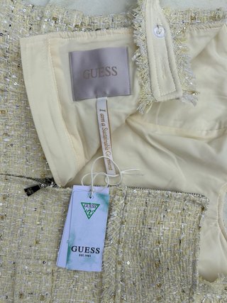 Vestido Guess Tweed Amarillo Talla S