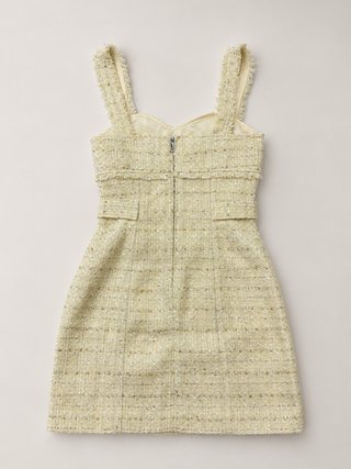 Vestido Guess Tweed Amarillo Talla S