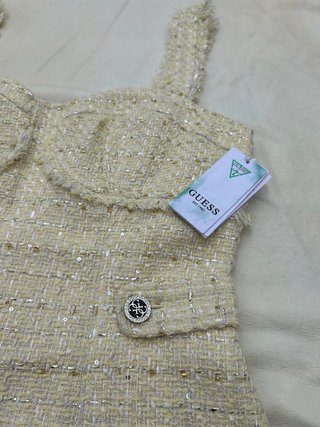 Vestido Guess Tweed Amarillo Talla S