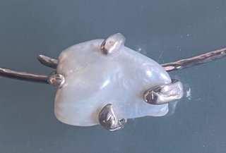 Gargantilla Plata Perla Blanca