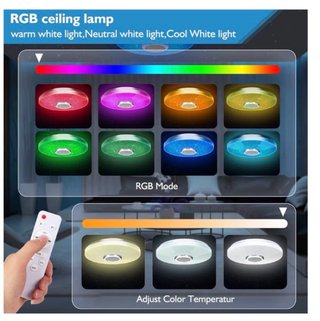 Plafón LED RGBW 36 Altavoz Bluetooth