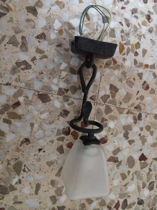 Lámpara de techo beige/gris