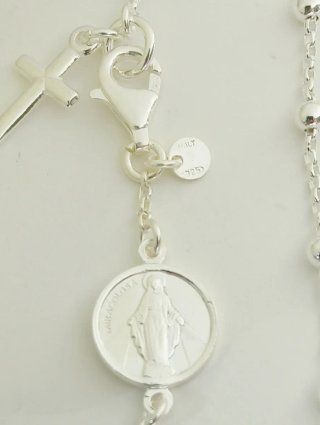 Pulsera Rosario 19cm Plata sellada 925