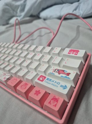 Teclado Mecánico Custom Pink/White