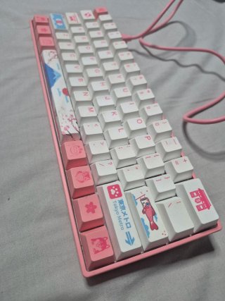 Teclado Mecánico Custom Pink/White