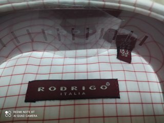 Camicia Rodrigo a quadri bianca e rossa