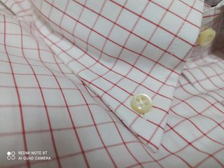 Camicia Rodrigo a quadri bianca e rossa