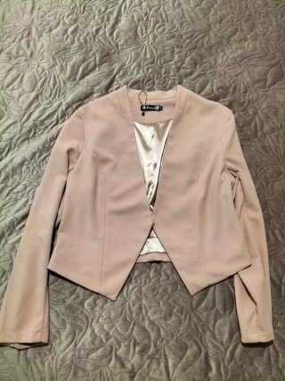 Blazer corto rosa Allegra K Taglia XL