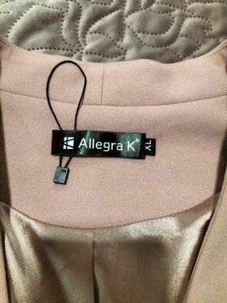 Blazer corto rosa Allegra K Taglia XL