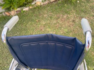 Silla de ruedas plegable azul metálica Uribarri