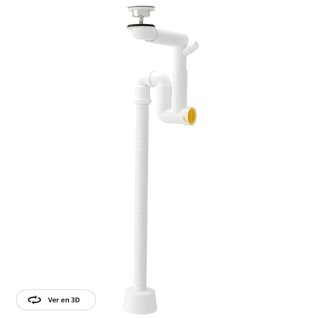 Sifón lavabo con tubo flexible. Ikea RANNILEN