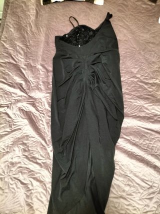 Vestido fiesta negro Shein Curve lentejuelas XL