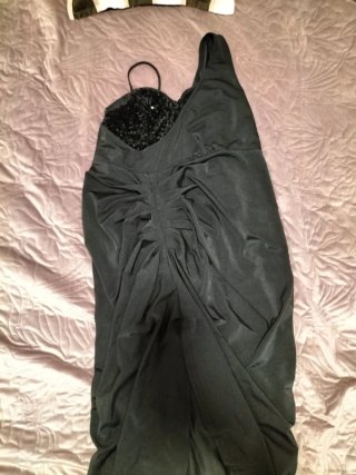 Vestido fiesta negro Shein Curve lentejuelas XL