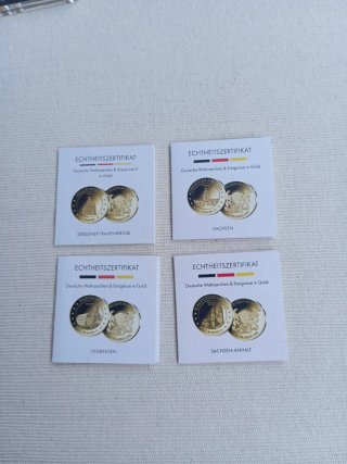 Lote 4 Monedas Oro 24K