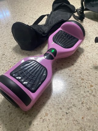 Hoverboard rosa con asiento, cargador y funda