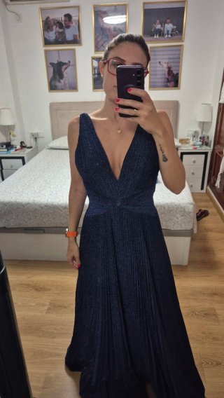 Vestido de fiesta Vértize Gala azul marino 40