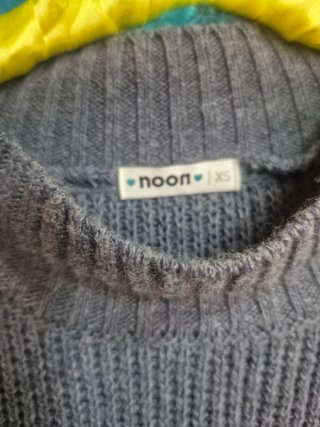 Jersey Hombros Descubiertos Gris Azul