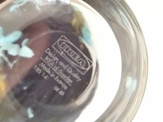 Vaso IKEA vetro trasparente H 20 cm