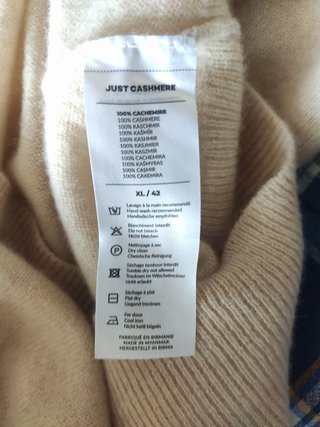 Jersey Beige Just Cashmere T XL