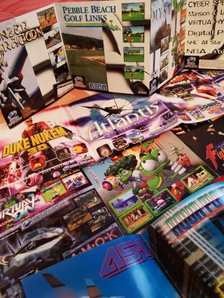 Lote 4 folletos Sega Saturn originales