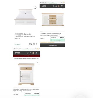 Dormitorio mango macizo (completo o por separado)