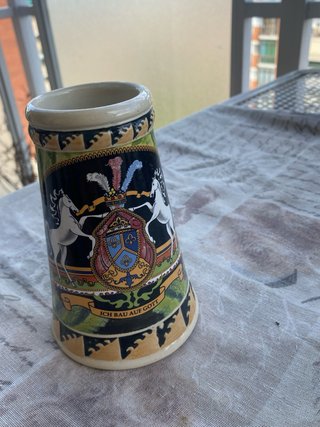 Boccale Birra Vintage Ich Bau Auf Gott
