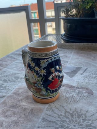 Mini Boccale Birra Tirolo Ceramica Vintage