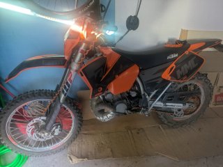 KTM Enduro/Motocross Moto Naranja/Negra
