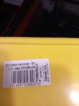 Cubo basura Fervik amarillo y negro