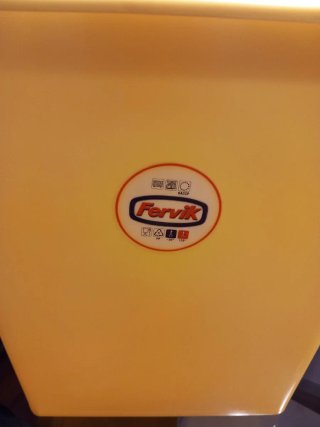 Cubo basura Fervik amarillo y negro