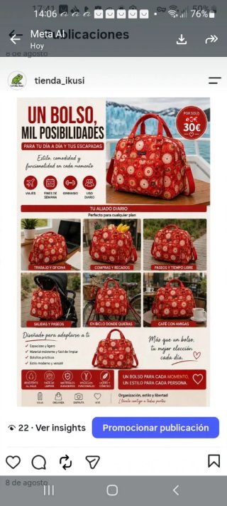 Bolso Ikusi Multiusos Rojo