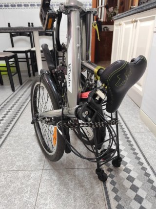 Bicicleta Plegable Btwin Gris