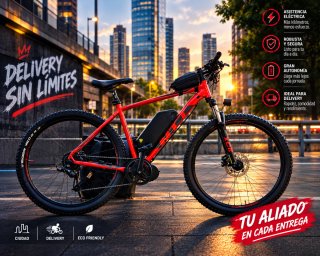 Bicicleta Eléctrica Roja
