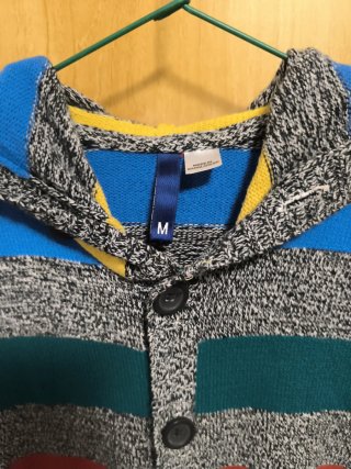 Jersey con capucha y rayas multicolor