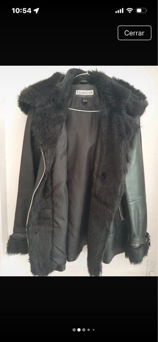 Abrigo Piel Isaco & Kawa con Pelo Talla M