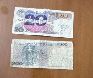 2 Banconote Polacche 20 e 200 Zlotych