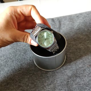 Reloj Casio Quartz Verde y Plateado