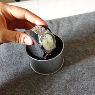 Reloj Casio Quartz Verde y Plateado