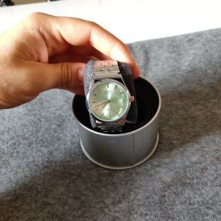 Reloj Casio Quartz Verde y Plateado