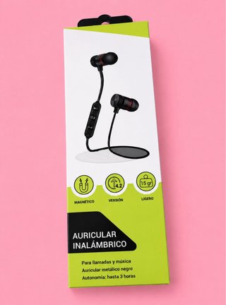 Auriculares Bluetooth Magnéticos Negro