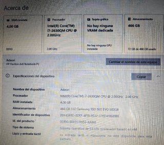 Portatile HP Pavilion dv6 | Intel i7 | SSD 500GB