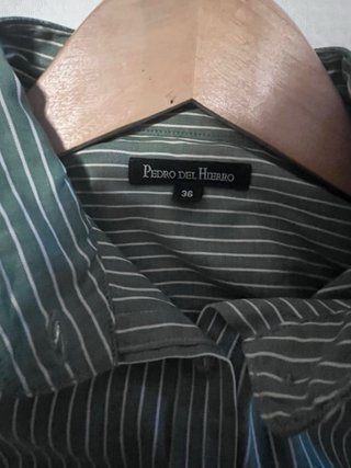 Camisa Pedro del Hierro rayas verde Talla S