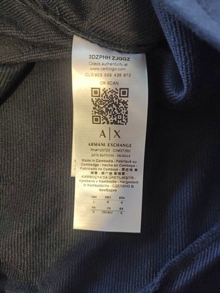 Pantalón jogger Armani Exchange gris Talla L