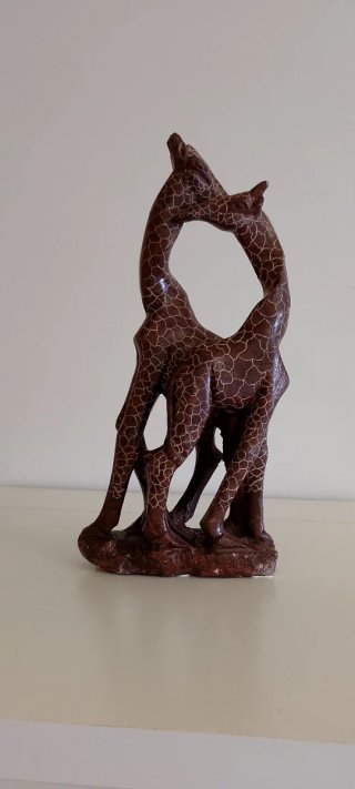 Escultura Jirafas Piedra Africana
