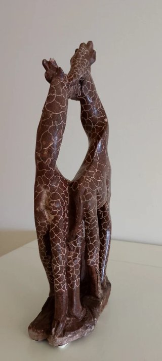Escultura Jirafas Piedra Africana
