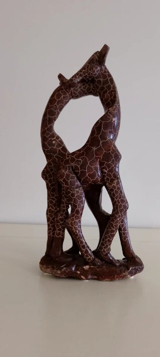 Escultura Jirafas Piedra Africana