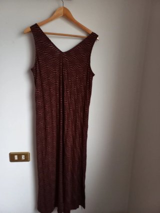 Vestido Yerse Marrón Estampado Talla XL