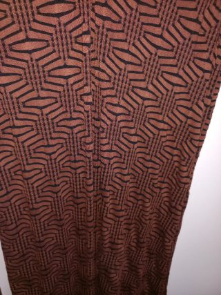 Vestido Yerse Marrón Estampado Talla XL
