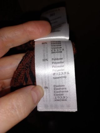 Vestido Yerse Marrón Estampado Talla XL