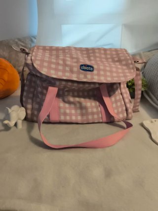 Maleta de maternidad Chicco cuadros rosa